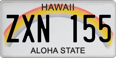 HI license plate ZXN155