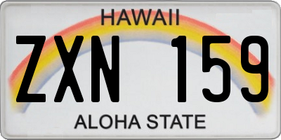 HI license plate ZXN159