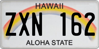 HI license plate ZXN162