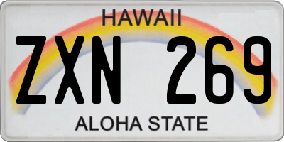 HI license plate ZXN269