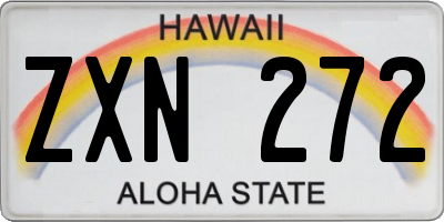 HI license plate ZXN272