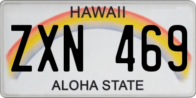 HI license plate ZXN469
