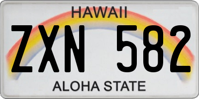 HI license plate ZXN582