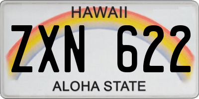 HI license plate ZXN622