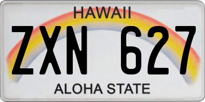 HI license plate ZXN627