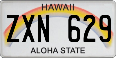 HI license plate ZXN629