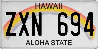 HI license plate ZXN694