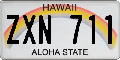 HI license plate ZXN711
