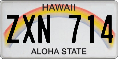 HI license plate ZXN714