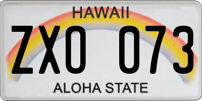 HI license plate ZXO073