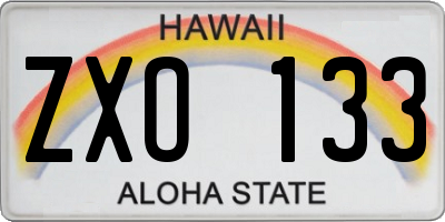 HI license plate ZXO133