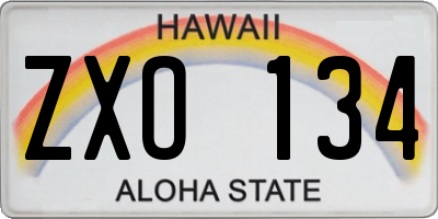 HI license plate ZXO134
