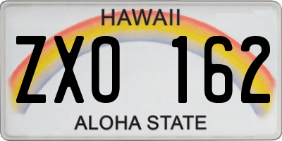 HI license plate ZXO162