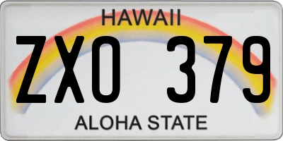 HI license plate ZXO379