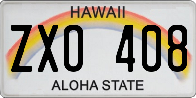 HI license plate ZXO408