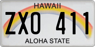 HI license plate ZXO411