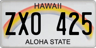 HI license plate ZXO425