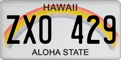 HI license plate ZXO429