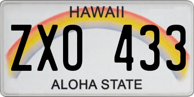 HI license plate ZXO433