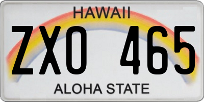 HI license plate ZXO465