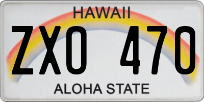 HI license plate ZXO470