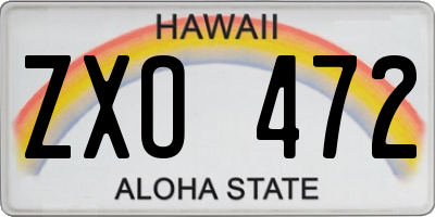 HI license plate ZXO472