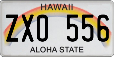 HI license plate ZXO556