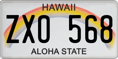 HI license plate ZXO568