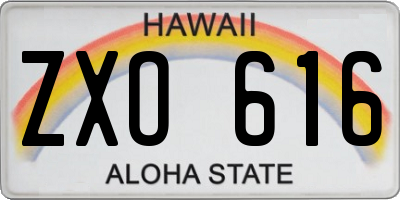 HI license plate ZXO616