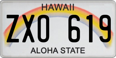 HI license plate ZXO619