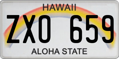HI license plate ZXO659