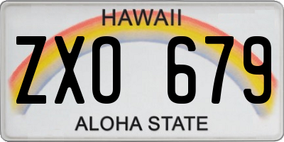 HI license plate ZXO679