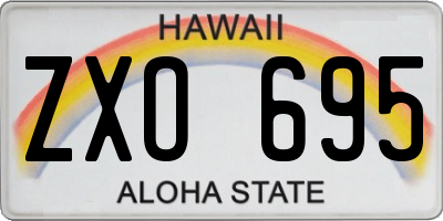 HI license plate ZXO695