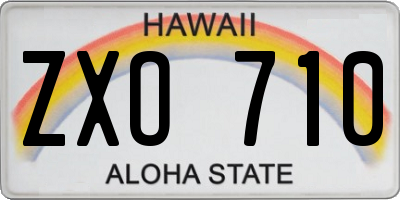 HI license plate ZXO710