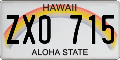 HI license plate ZXO715