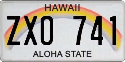 HI license plate ZXO741