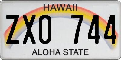 HI license plate ZXO744