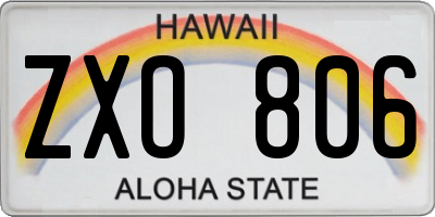 HI license plate ZXO806