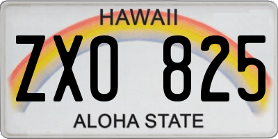 HI license plate ZXO825