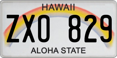 HI license plate ZXO829