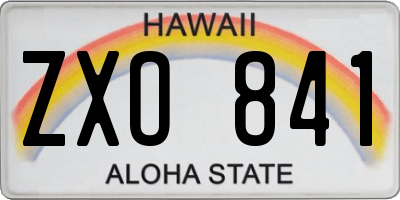HI license plate ZXO841