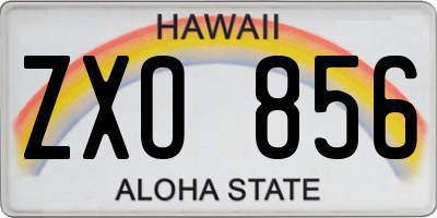 HI license plate ZXO856