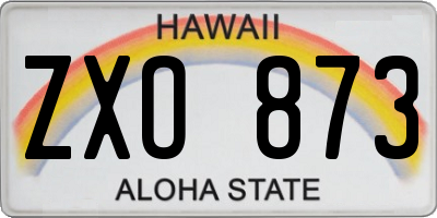 HI license plate ZXO873