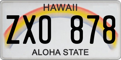 HI license plate ZXO878