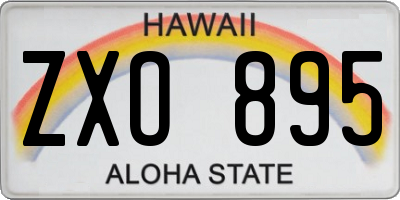 HI license plate ZXO895