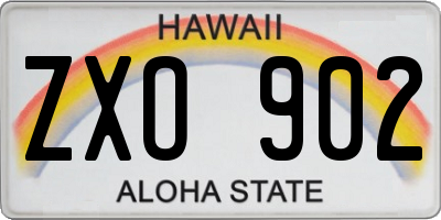 HI license plate ZXO902
