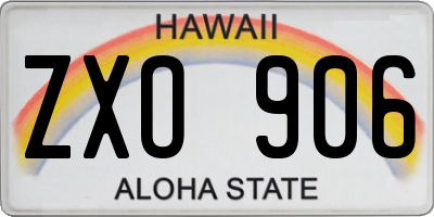 HI license plate ZXO906