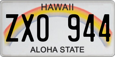 HI license plate ZXO944