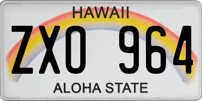 HI license plate ZXO964