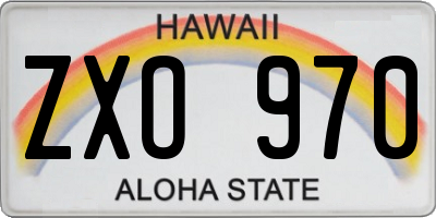 HI license plate ZXO970